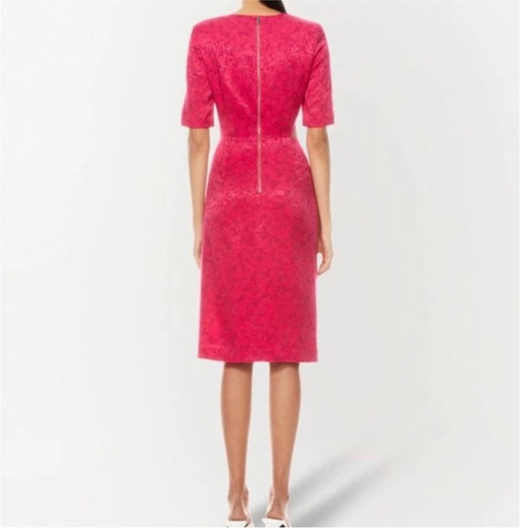 ALICE + OLIVIA Stella Cutout Midi Dress in Pink Size 2 - Picture 6 of 15